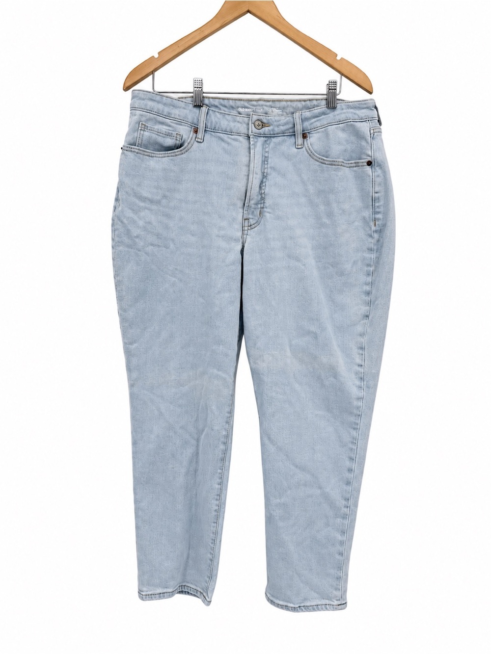 Old Navy High Rise Curvy OG Straight Jeans Size 16 Light Wash Denim